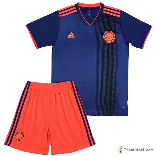 Camiseta Colombia Replica Segunda Ropa Niños 2018 Azul